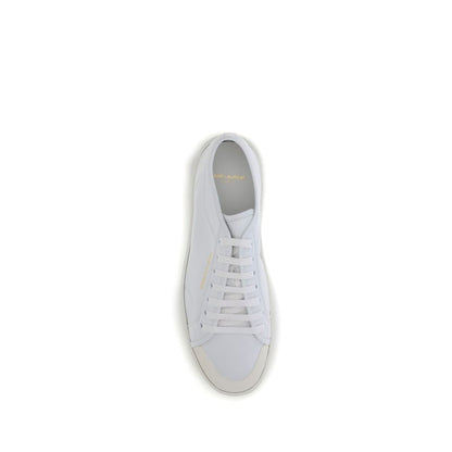 Zapatillas bajas Saint Laurent de piel de becerro blanca Bos Taurus