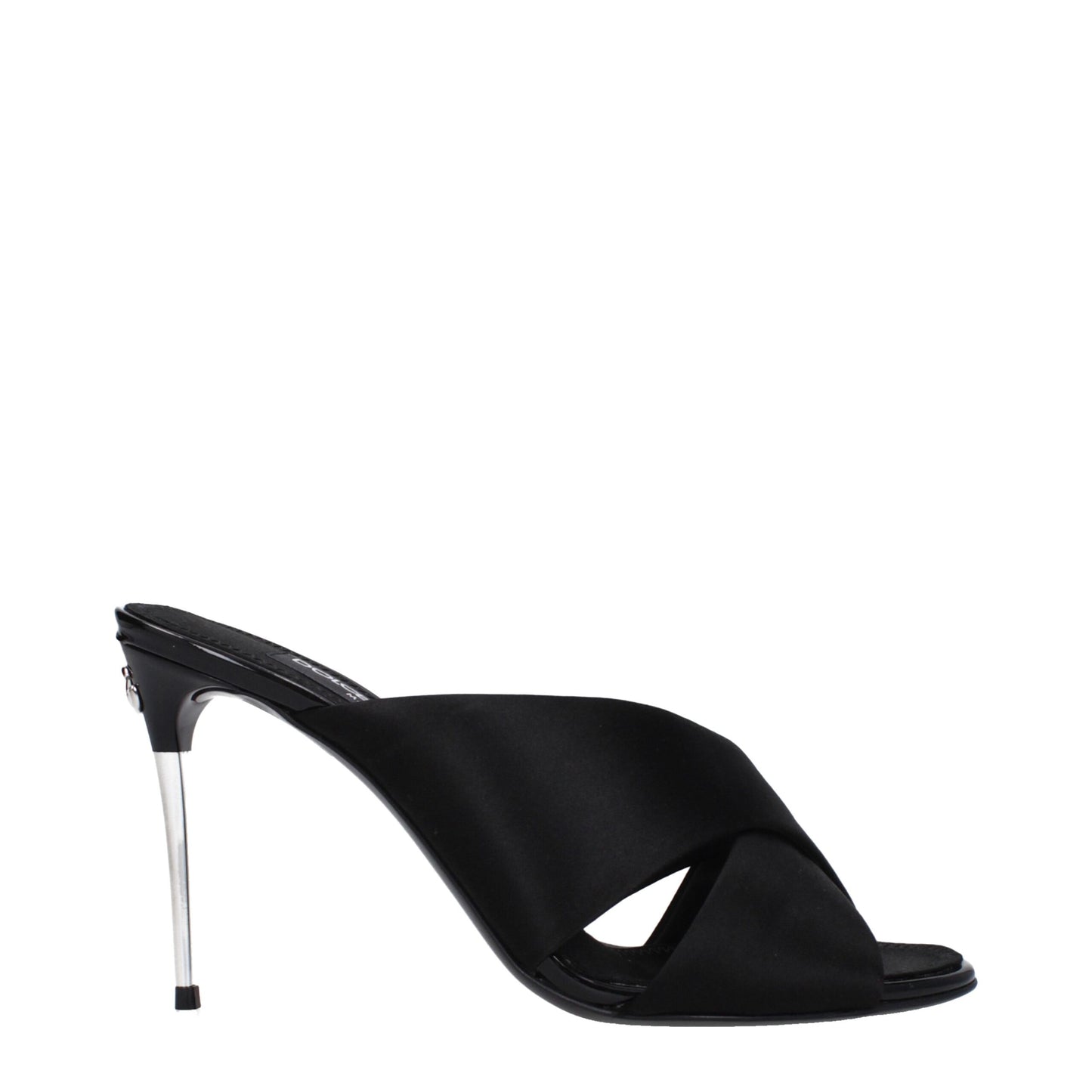 Sandalias Dolce & Gabbana de tacón de aguja de satén negro