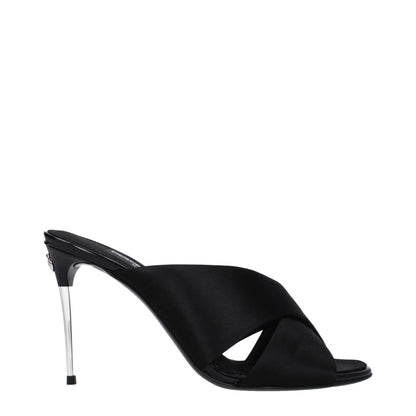 Sandalias Dolce & Gabbana de tacón de aguja de satén negro