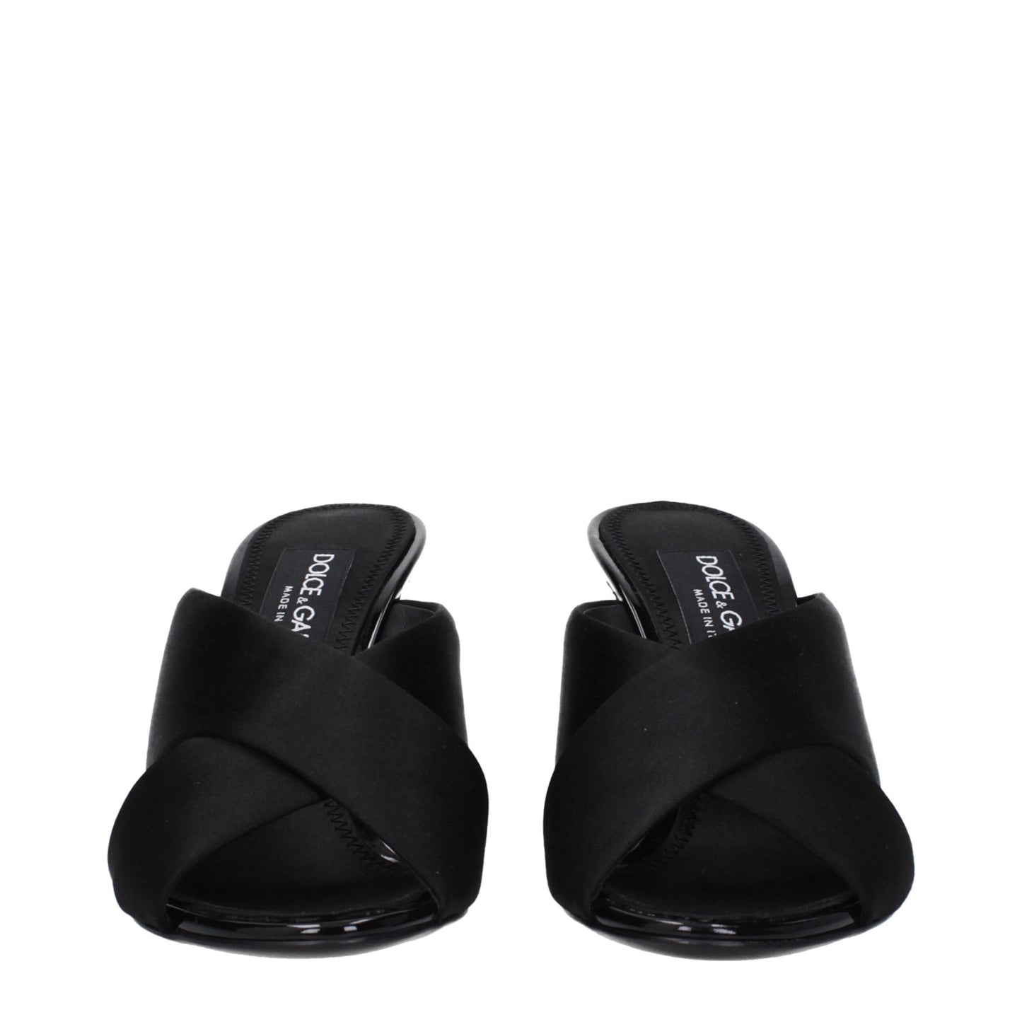 Sandalias Dolce & Gabbana de tacón de aguja de satén negro