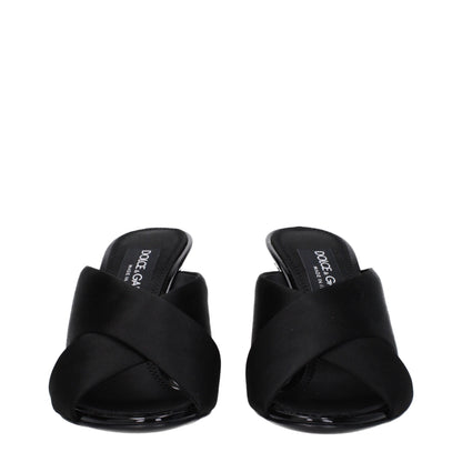 Sandalias Dolce & Gabbana de tacón de aguja de satén negro