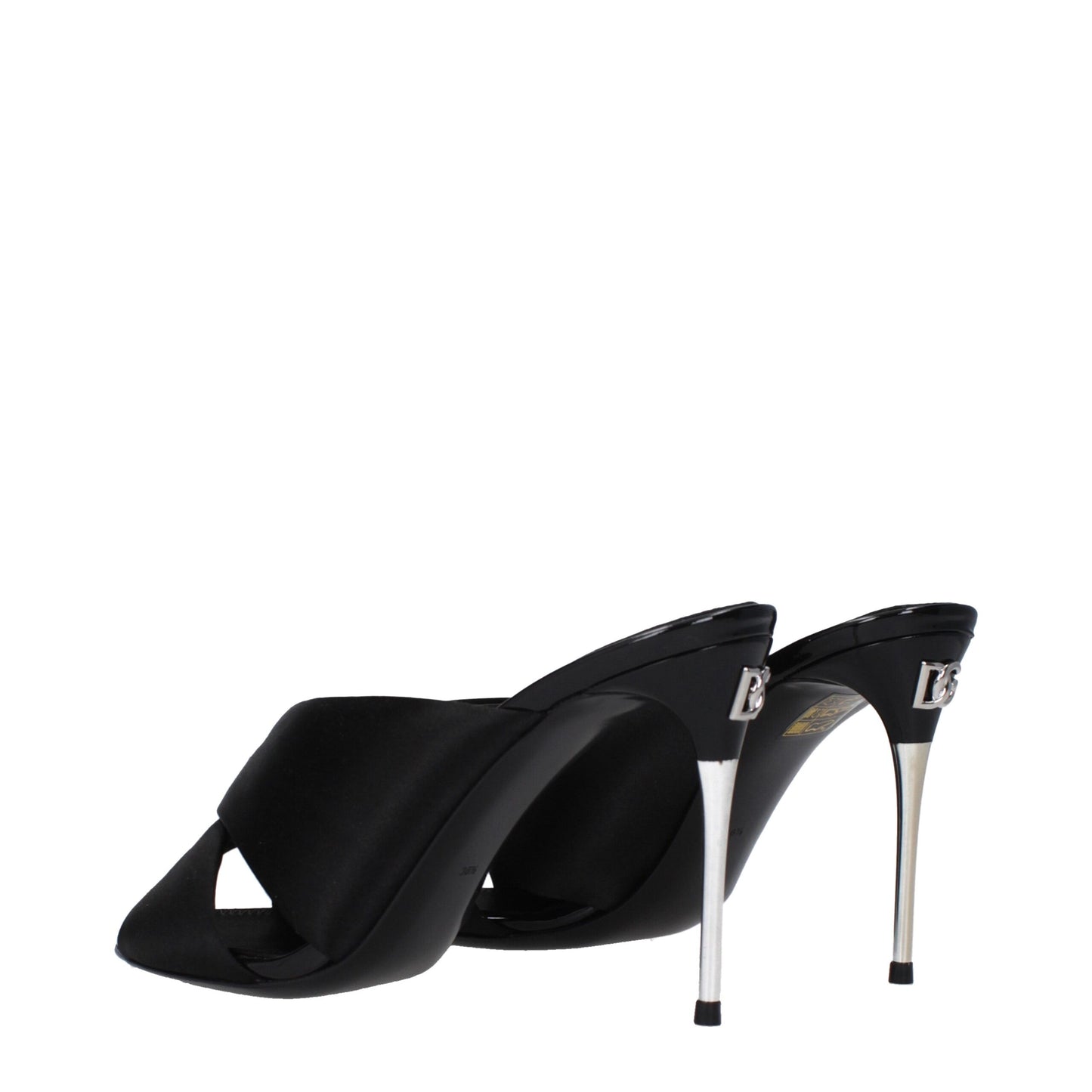 Sandalias Dolce & Gabbana de tacón de aguja de satén negro