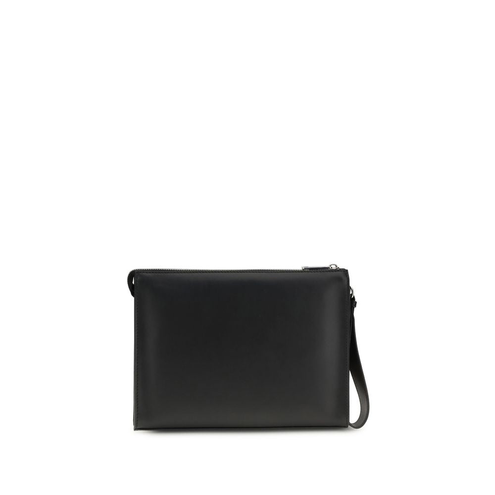 Bolso de mano Fendi de piel de becerro negra Bos Taurus