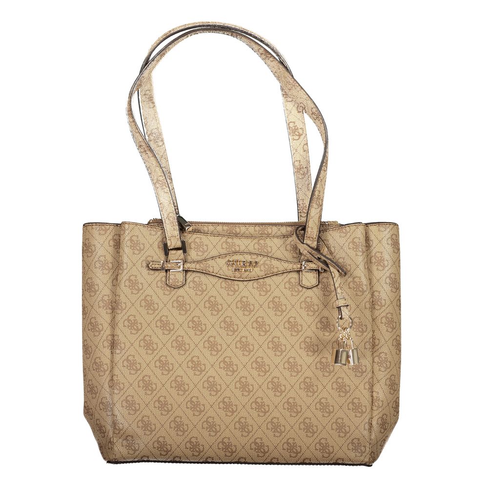 Bolso de mano Guess de poliuretano beige para mujer