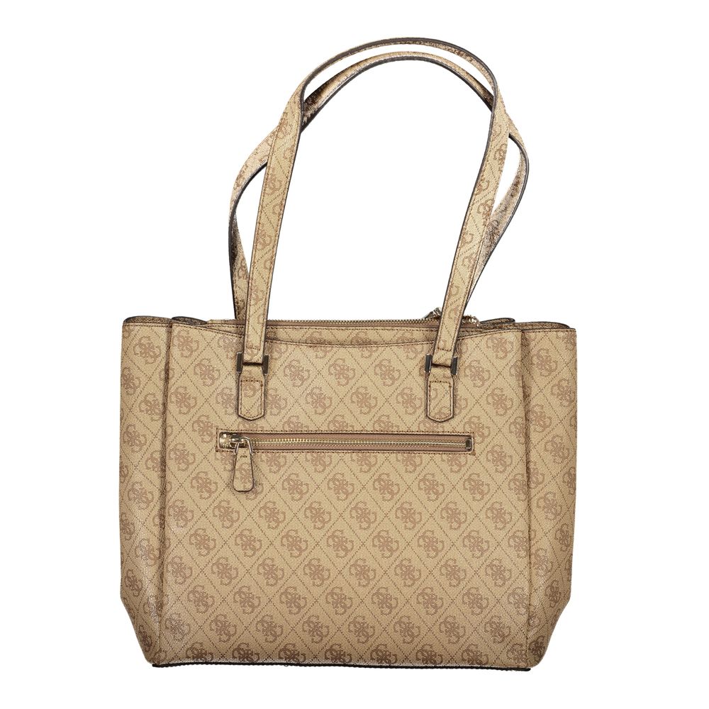 Bolso de mano Guess de poliuretano beige para mujer