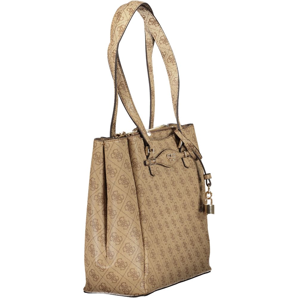 Bolso de mano Guess de poliuretano beige para mujer