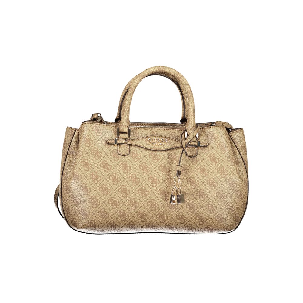 Bolso de mano Guess de poliuretano beige para mujer