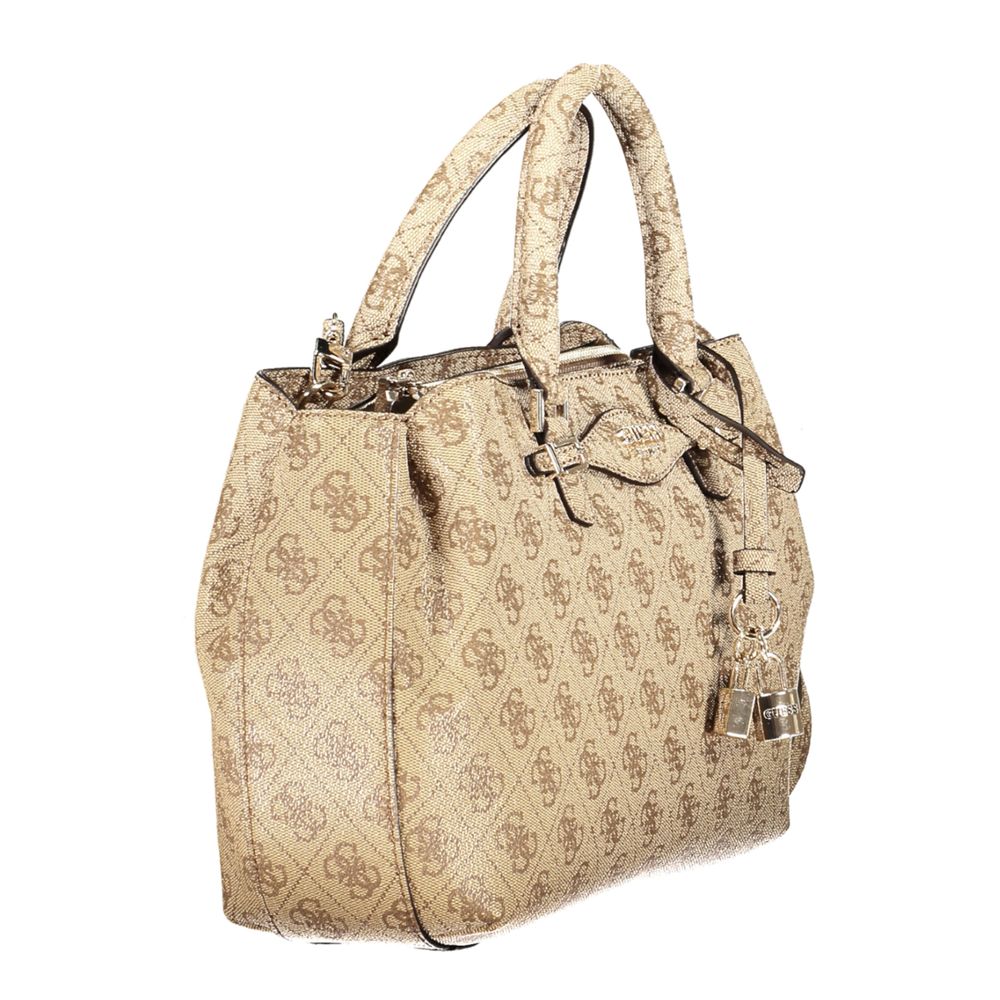Bolso de mano Guess de poliuretano beige para mujer