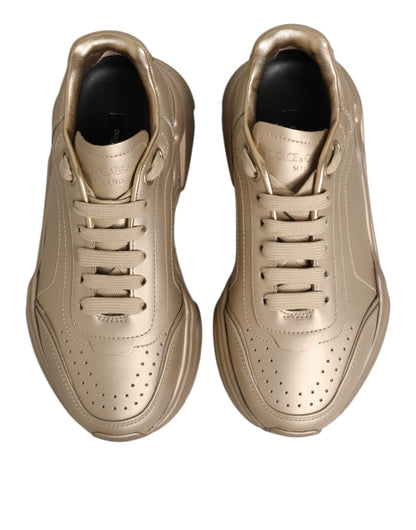 Zapatillas Dolce & Gabbana Gold Leather Daymaster para mujer