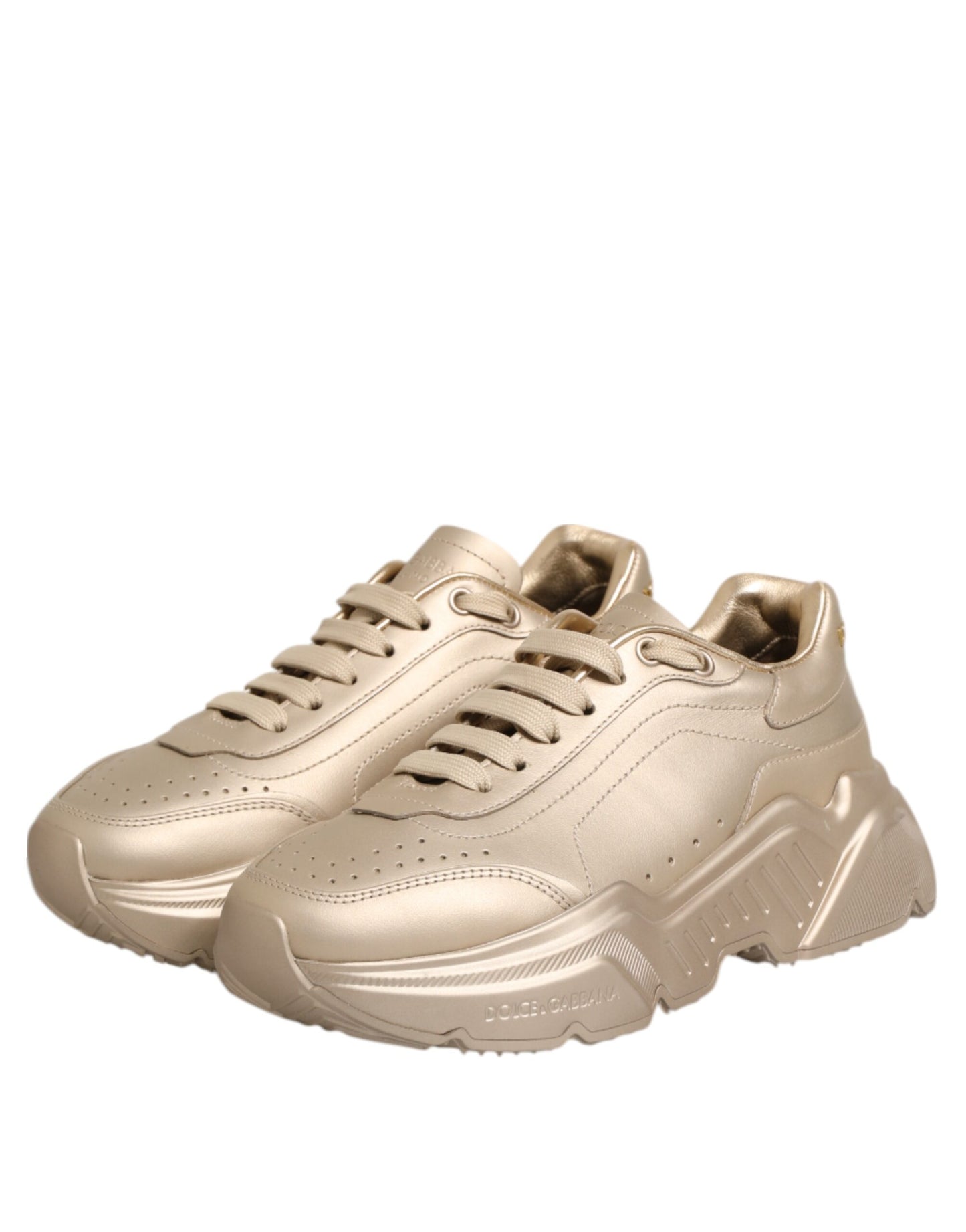 Zapatillas Dolce & Gabbana Gold Leather Daymaster para mujer