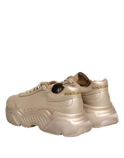 Zapatillas Dolce & Gabbana Gold Leather Daymaster para mujer