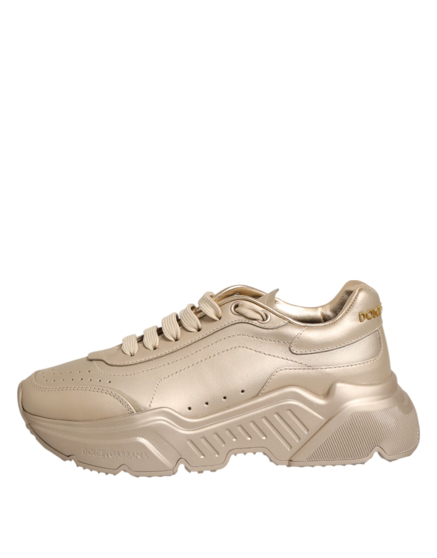 Zapatillas Dolce & Gabbana Gold Leather Daymaster para mujer