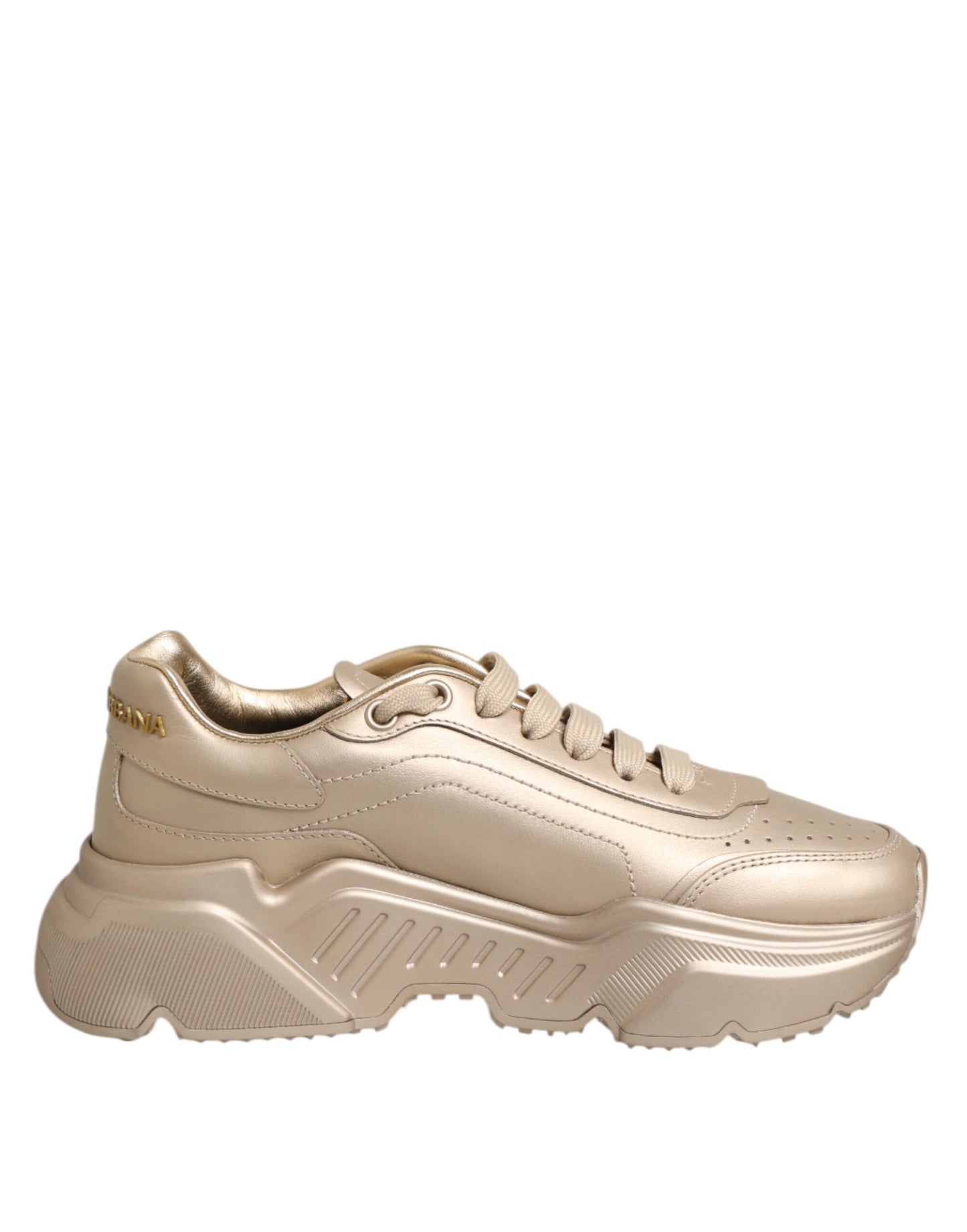 Zapatillas Dolce & Gabbana Gold Leather Daymaster para mujer