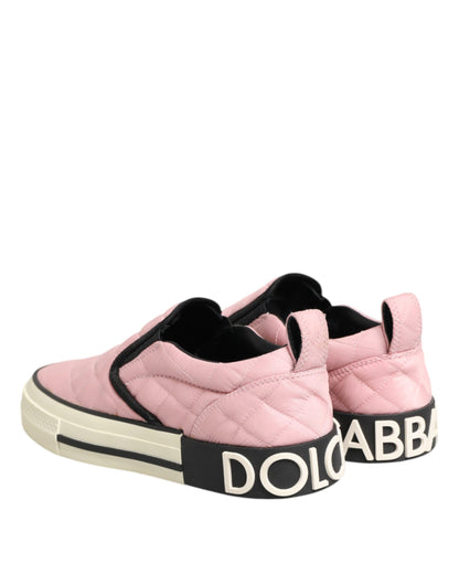 Zapatillas sin cordones de nylon acolchado rosa Dolce & Gabbana