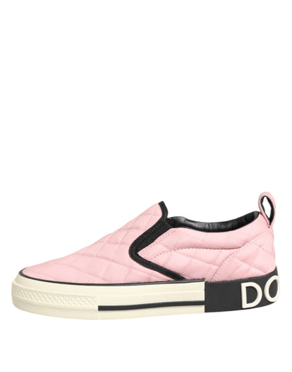 Zapatillas sin cordones de nylon acolchado rosa Dolce & Gabbana
