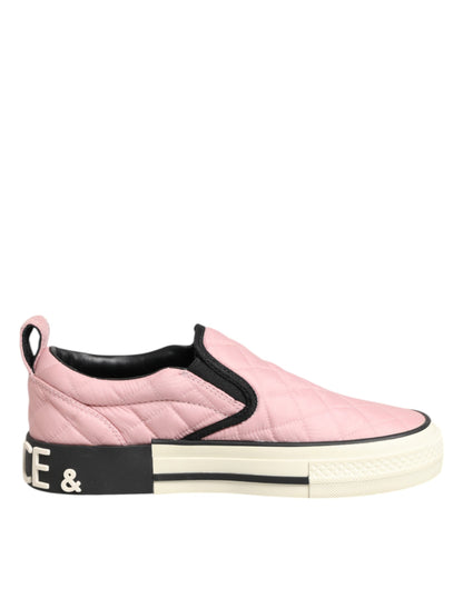 Zapatillas sin cordones de nylon acolchado rosa Dolce & Gabbana