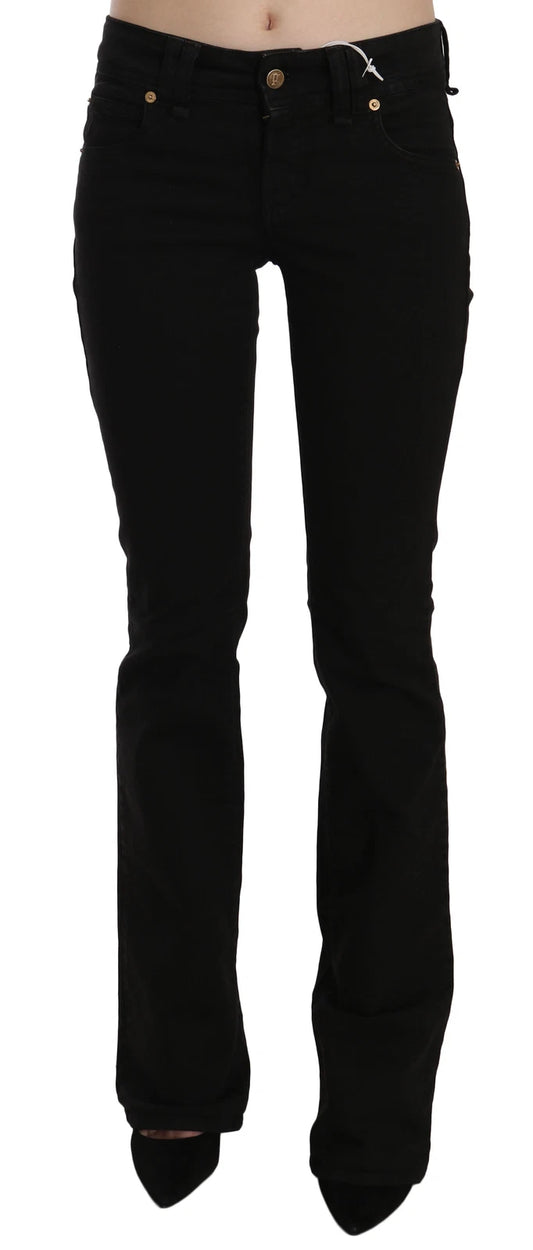 Pantalones vaqueros casuales ajustados de talle bajo John Galliano Black Slim Leg