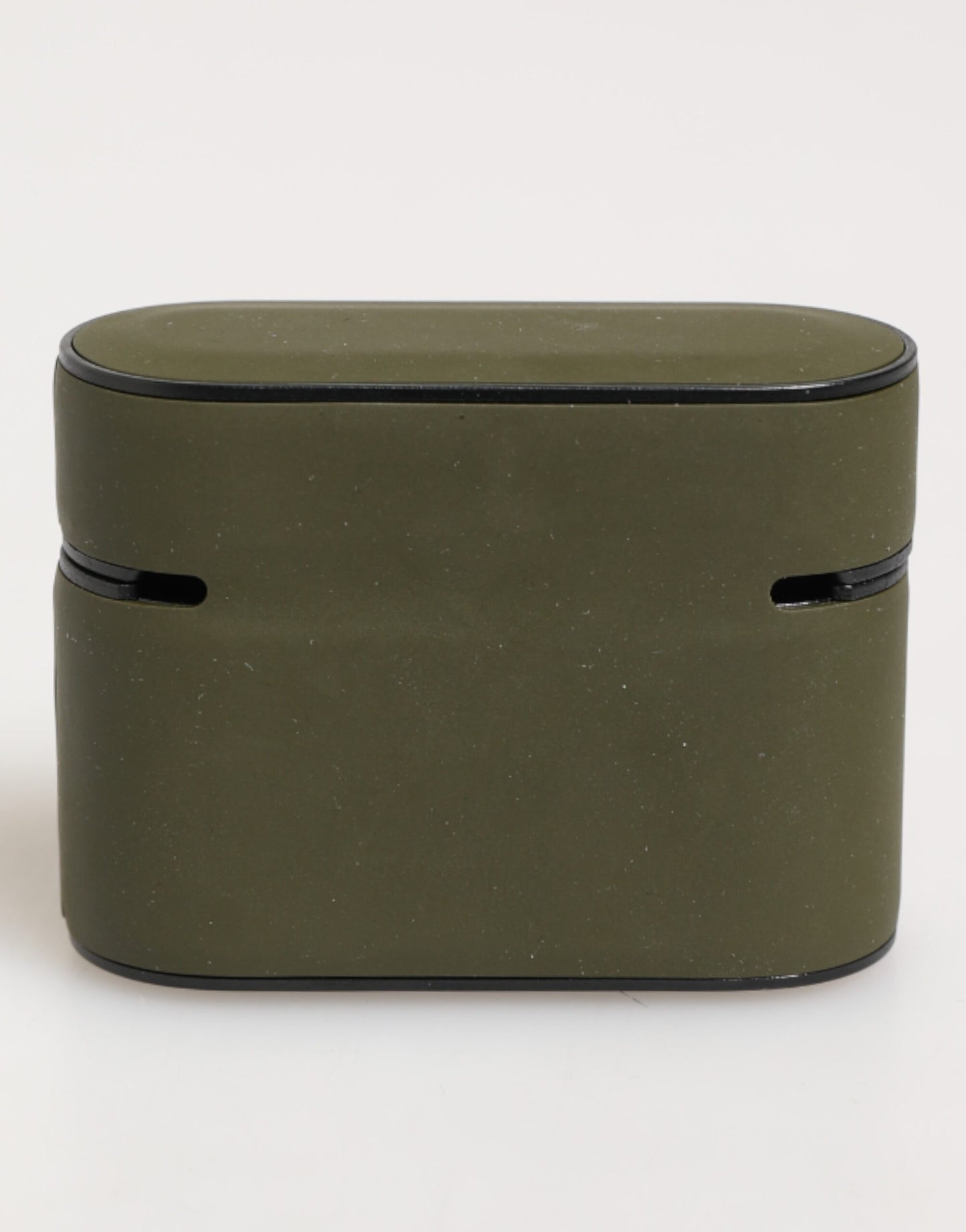 Estuche para AirPods Dolce & Gabbana verde militar con logotipo de goma en relieve