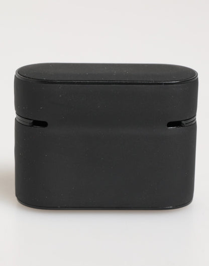 Funda para AirPods Dolce & Gabbana negra de goma con logo en relieve