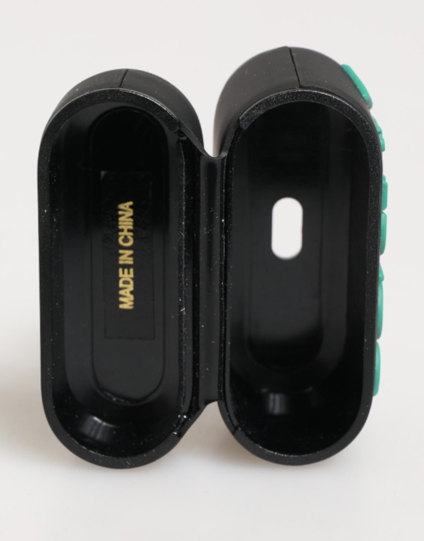 Funda para AirPods Dolce & Gabbana negra de goma con logo en relieve
