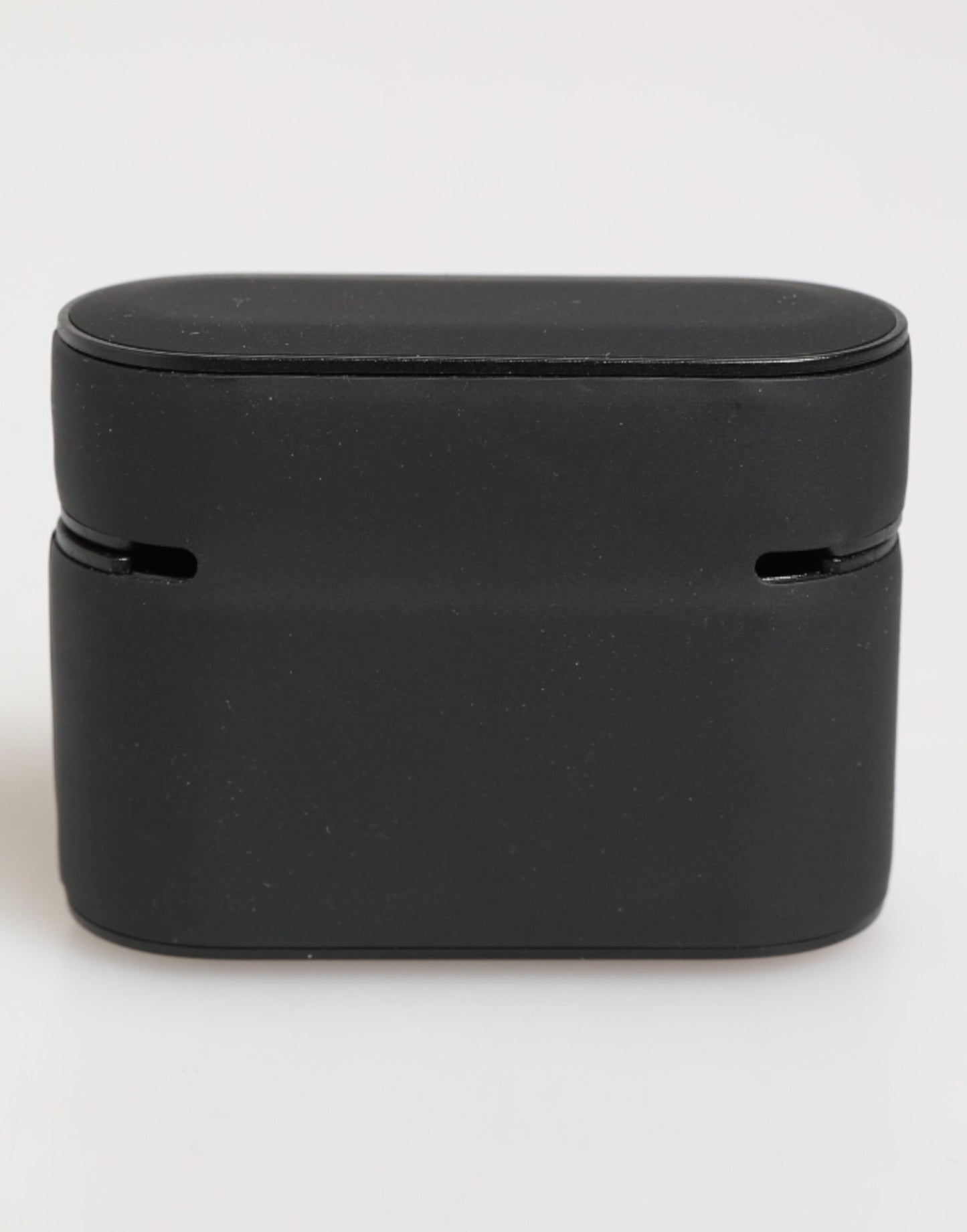 Funda para Airpods Dolce & Gabbana negra, naranja, de goma con logo grabado en relieve