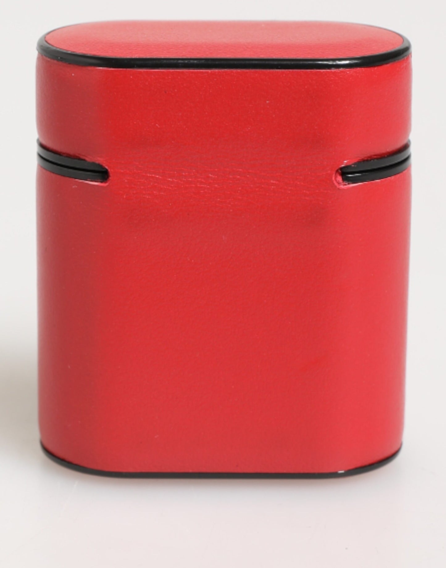 Estuche para Airpods Dolce & Gabbana de cuero de becerro rojo y blanco con logotipo flip