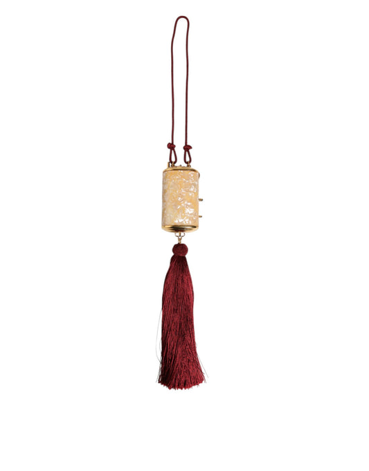 Bolso Colgante Minibolso Cruzado Dolce & Gabbana de Resina Blanca y Metal Dorado