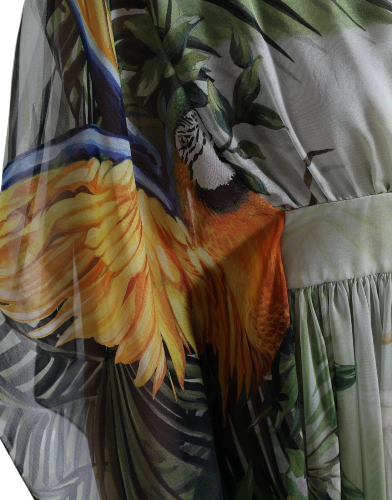 Vestido largo de seda multicolor con estampado Jungle para mujer de Dolce & Gabbana