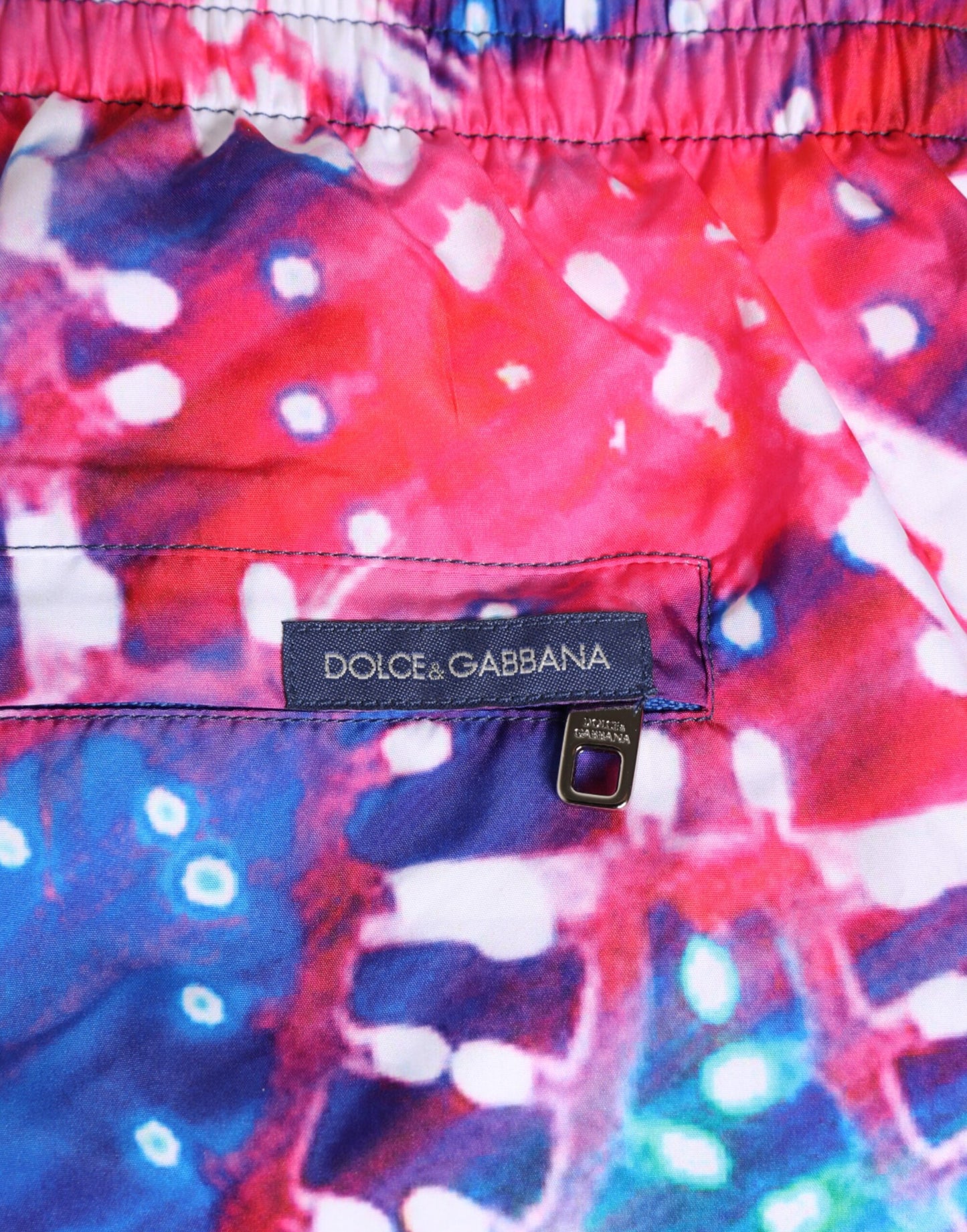 Traje de Baño Shorts de Poliéster con Estampado Neón Multicolor Dolce & Gabbana