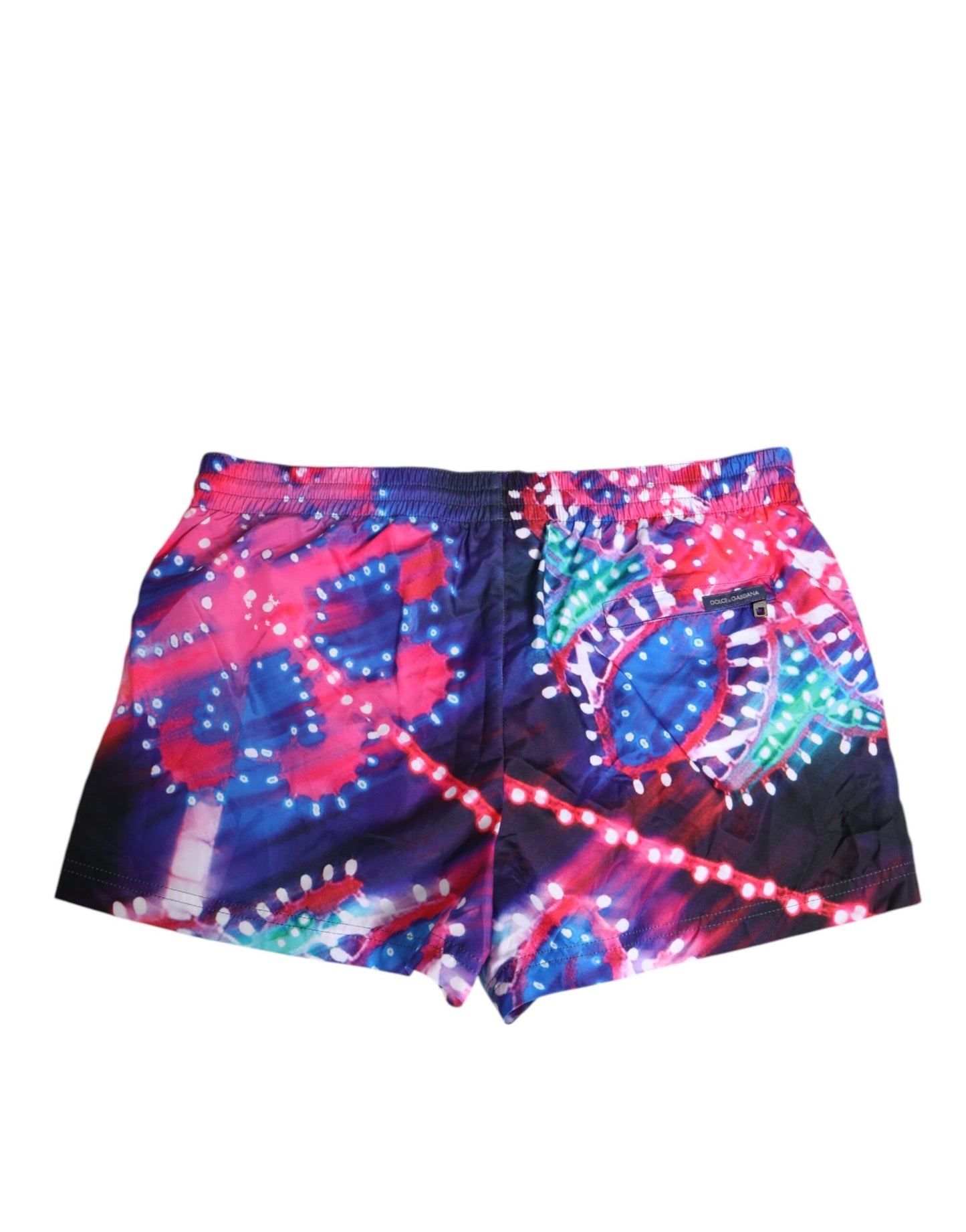 Traje de Baño Shorts de Poliéster con Estampado Neón Multicolor Dolce & Gabbana