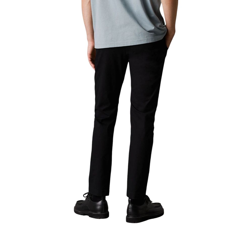 Calvin Klein Jeans Pantalones Chinos Negros de Algodón Reciclado