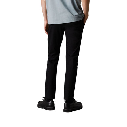 Calvin Klein Jeans Pantalones Chinos Negros de Algodón Reciclado