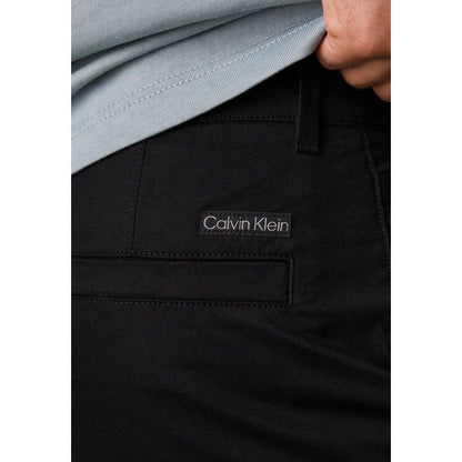 Calvin Klein Jeans Pantalones Chinos Negros de Algodón Reciclado