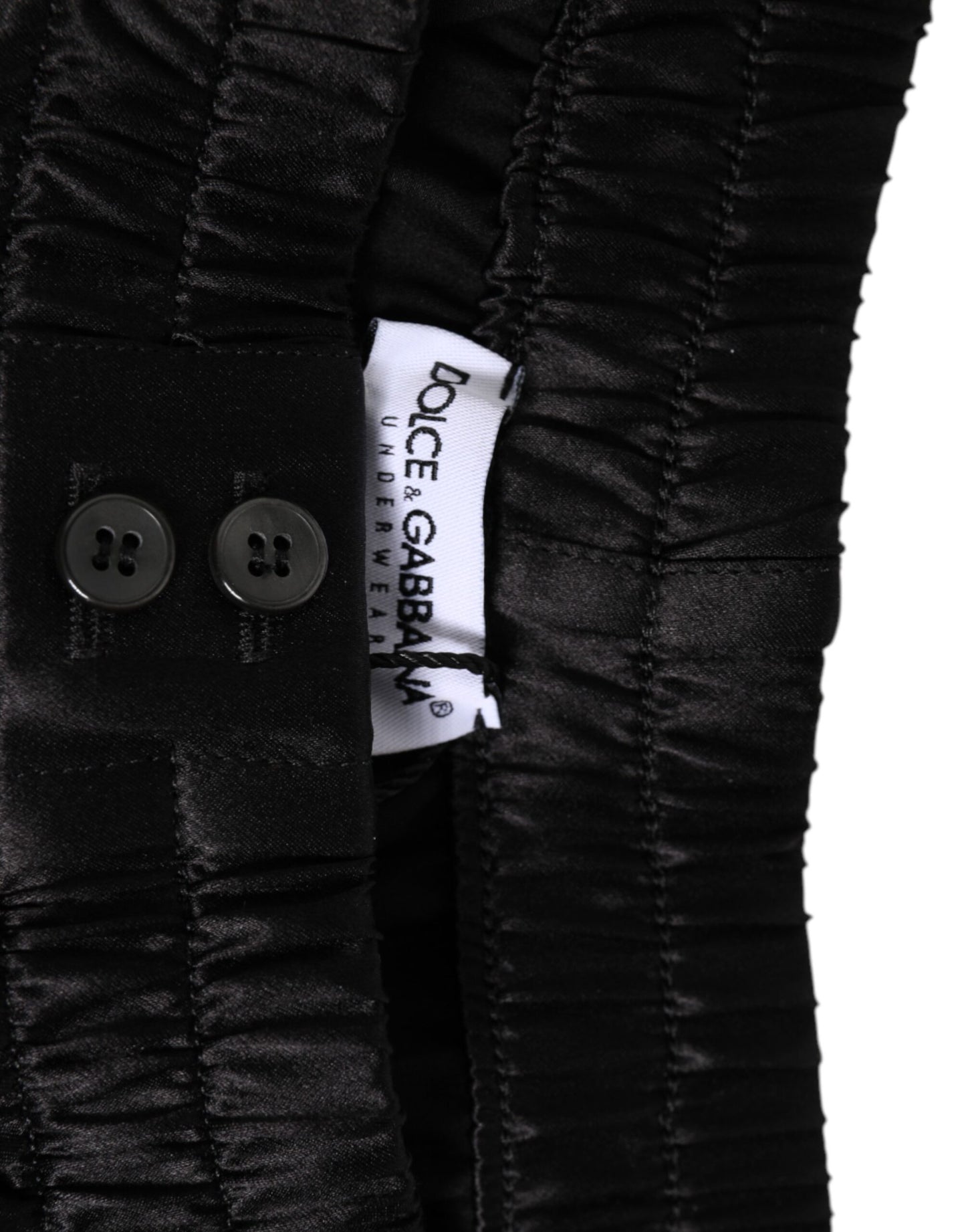Dolce & Gabbana Boxer de Baño de Seda Satinada Elástica Negra para Hombre
