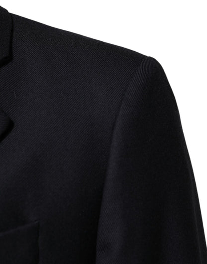 Chaqueta Traje Blazer Abrigo de Lana Azul Oscuro para Hombre Dolce & Gabbana