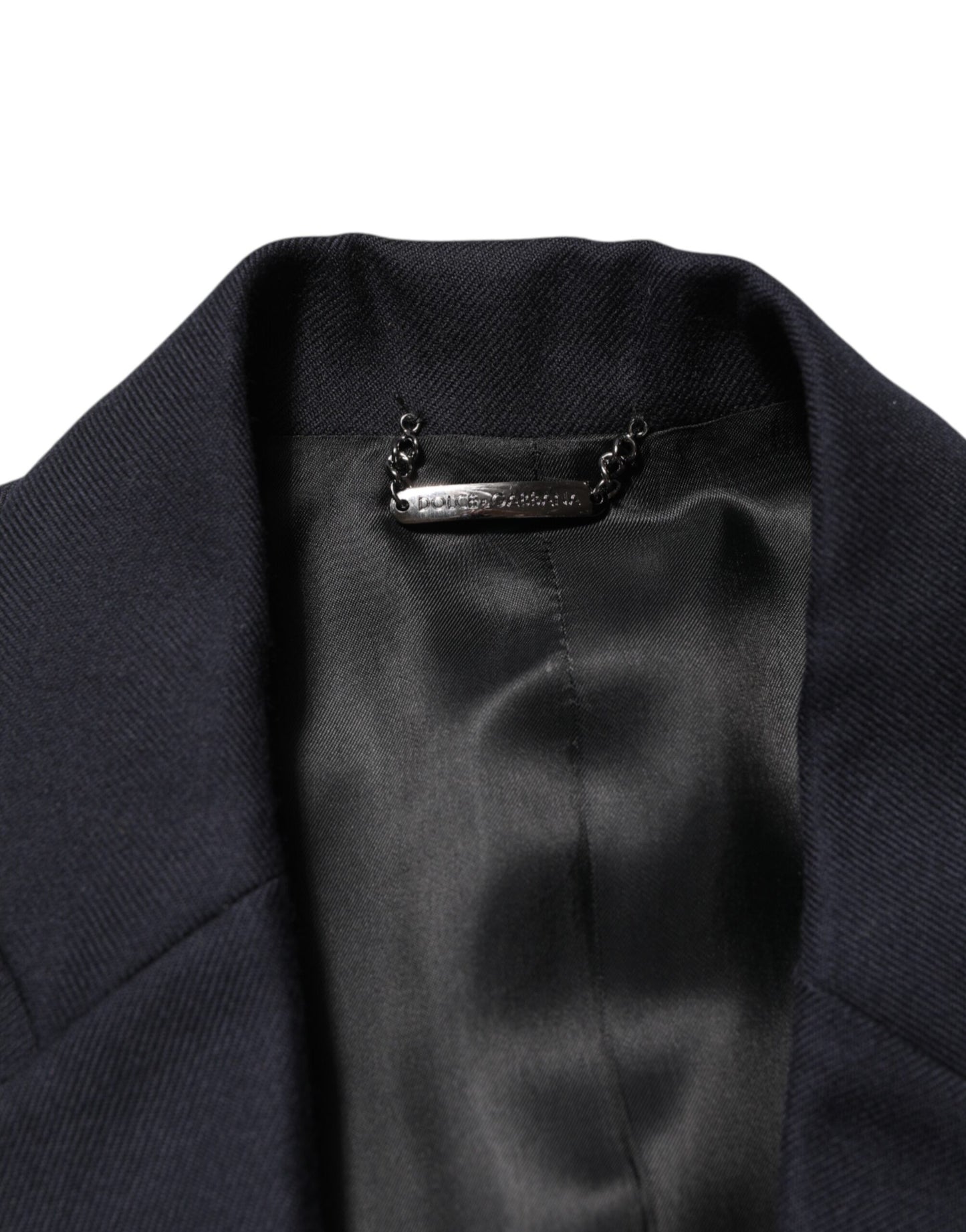 Chaqueta Traje Blazer Abrigo de Lana Azul Oscuro para Hombre Dolce & Gabbana