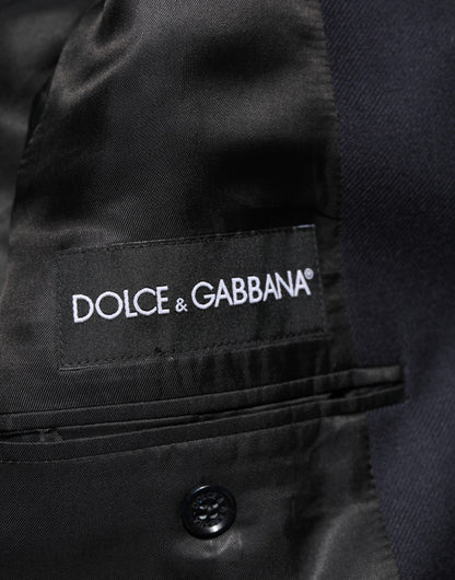 Chaqueta Traje Blazer Abrigo de Lana Azul Oscuro para Hombre Dolce & Gabbana