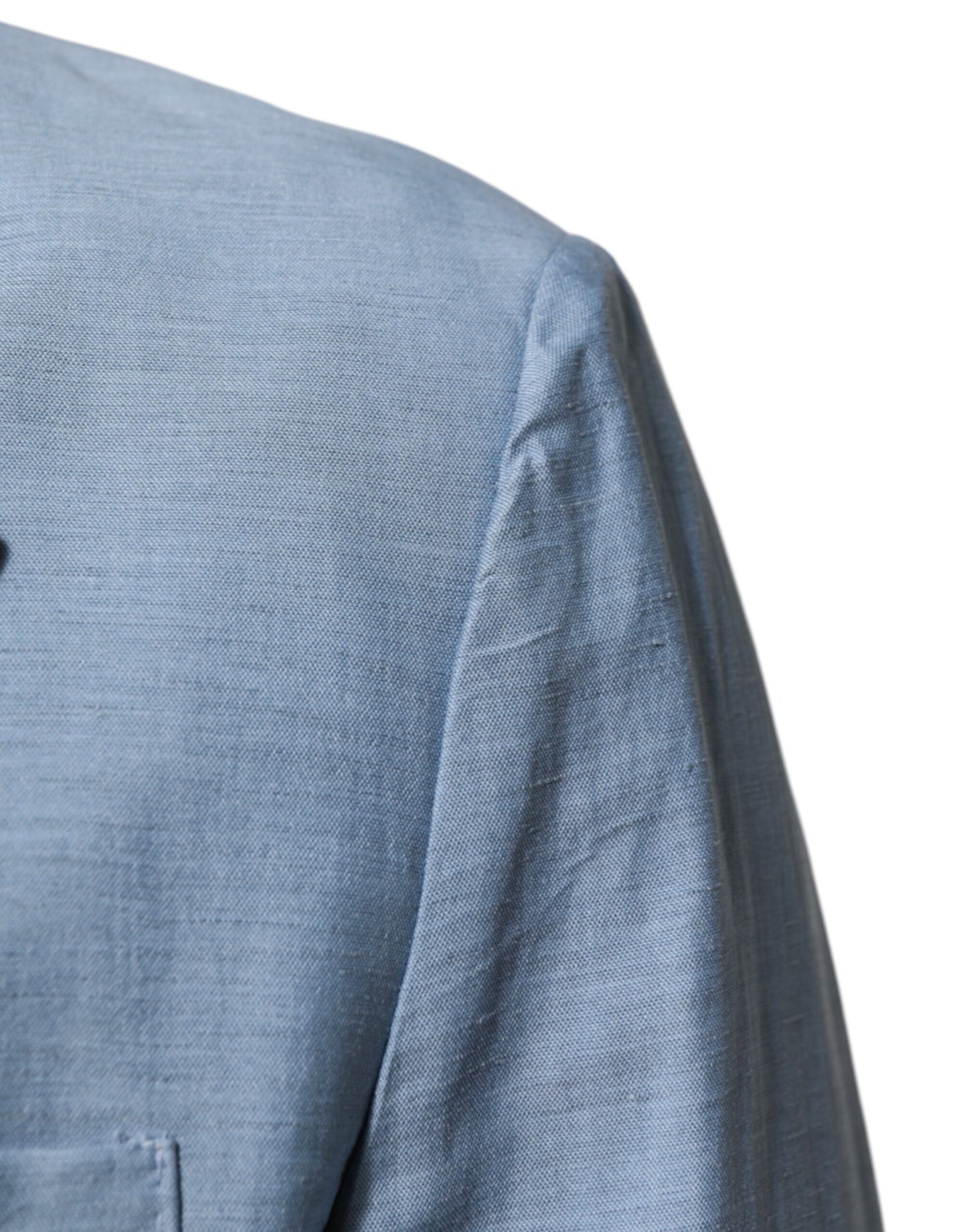 Blazer cruzado de lino para hombre Dolce & Gabbana azul claro