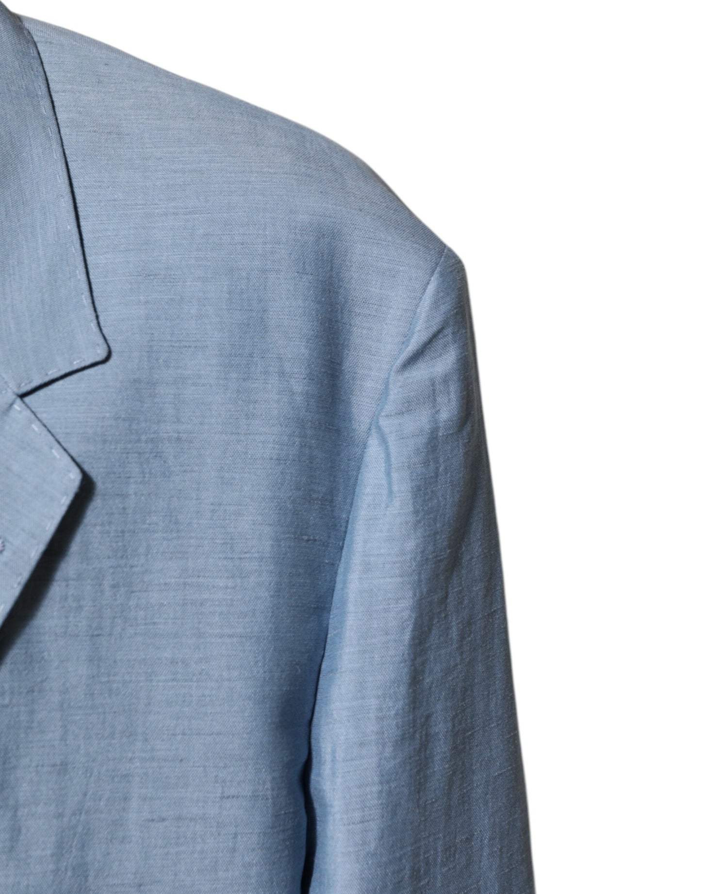 Blazer cruzado de lino para hombre Dolce & Gabbana azul claro