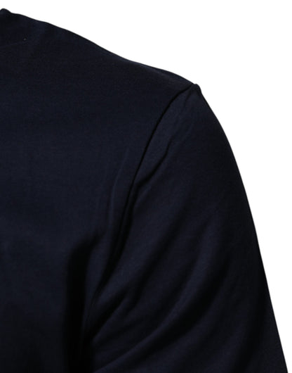 Camiseta de hombre Dolce & Gabbana de algodón azul oscuro con logo DG estampado