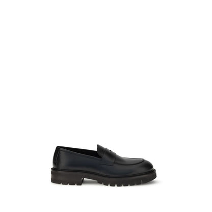 Mocasines sin cordones de piel de becerro negra Bos Taurus Ferragamo