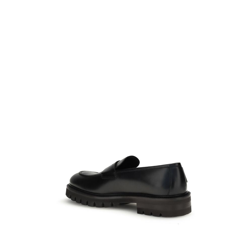 Mocasines sin cordones de piel de becerro negra Bos Taurus Ferragamo
