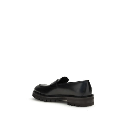 Mocasines sin cordones de piel de becerro negra Bos Taurus Ferragamo