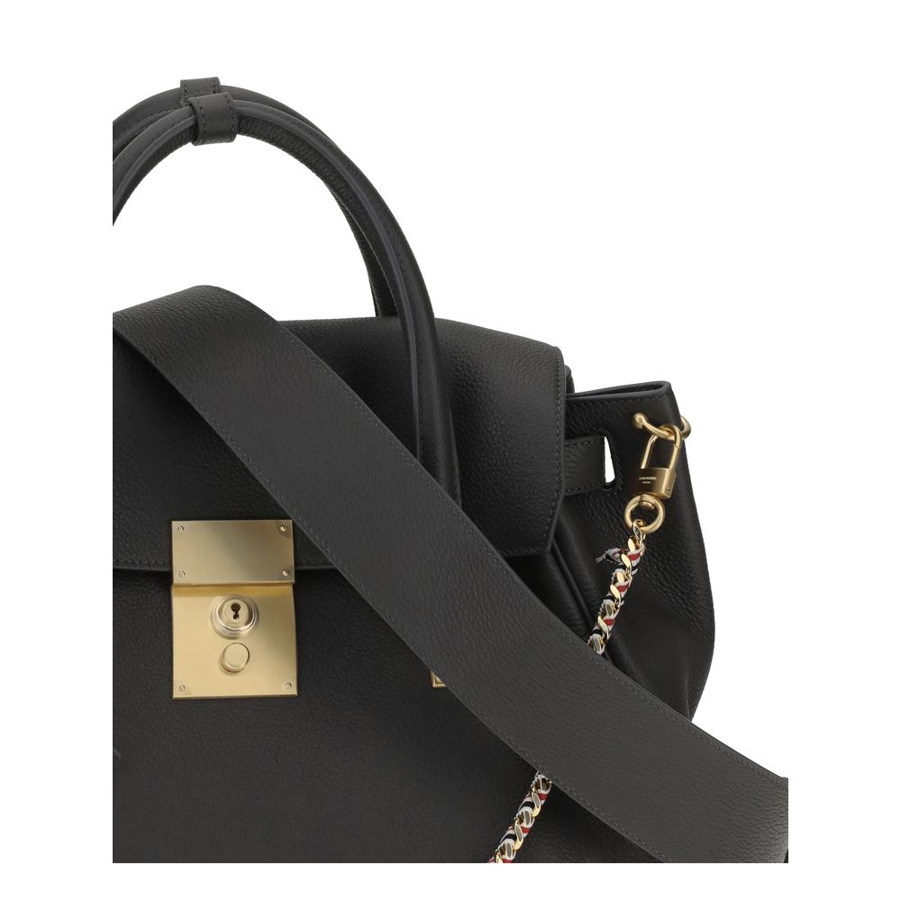 Bolso de mano Thom Browne de piel de becerro gris Bos Taurus