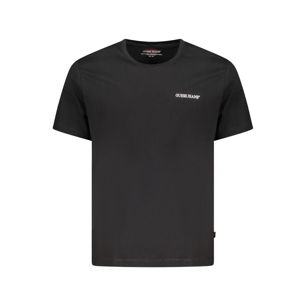 Camiseta negra de algodón Guess Jeans para hombre