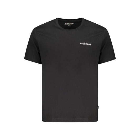 Camiseta negra de algodón Guess Jeans para hombre