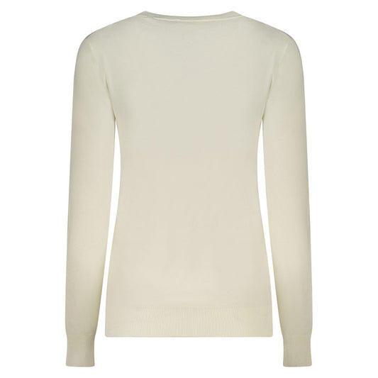 Camiseta de manga larga de viscosa blanca para mujer Guess Jeans