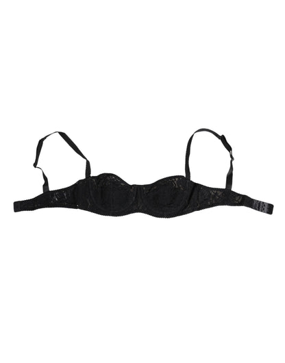 Dolce & Gabbana Sujetador con aros de encaje negro Lencería Ropa interior