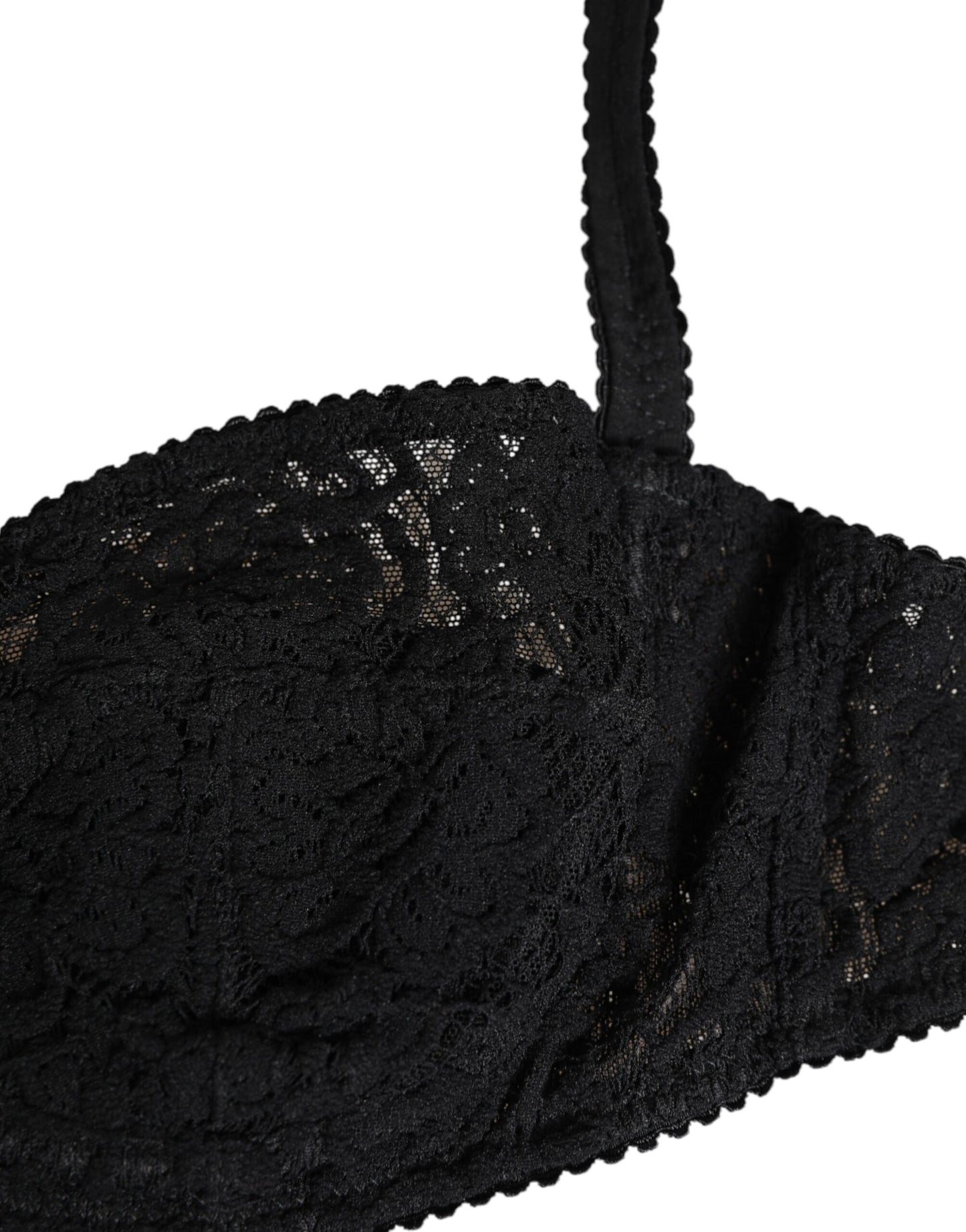 Dolce & Gabbana Sujetador con aros de encaje negro Lencería Ropa interior