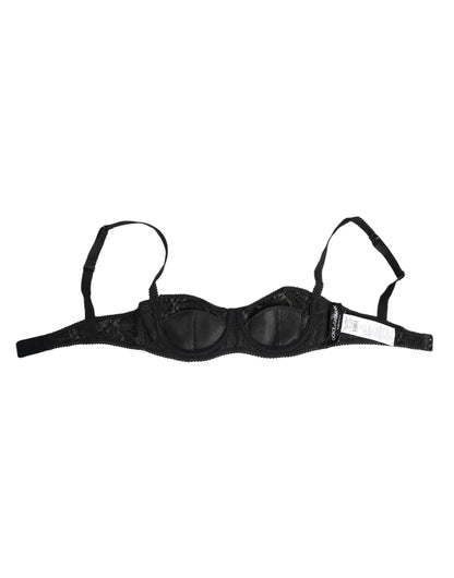 Dolce & Gabbana Sujetador con aros de encaje negro Lencería Ropa interior